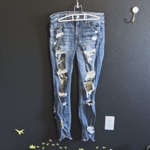 American Eagle ripped skinny jeans